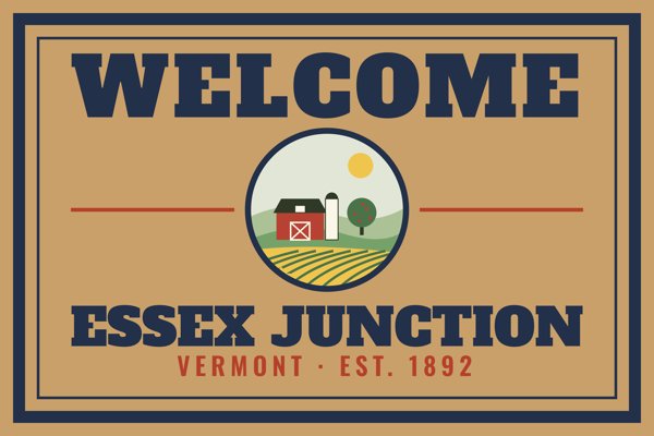 Essex Junction Welcome Doormat artwork detail