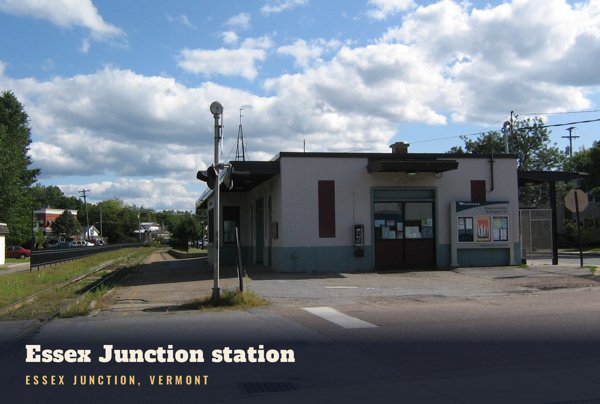Essex Junction Essex Junction station Postcard artwork detail