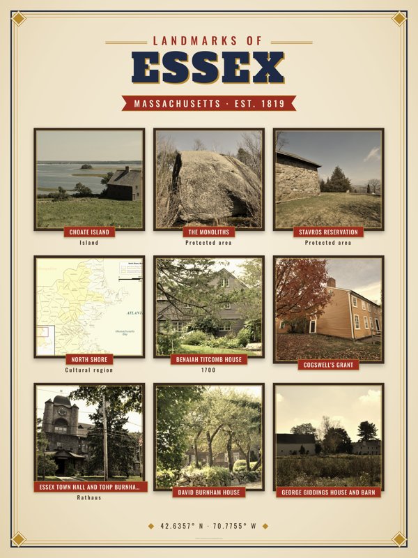 Essex Landmarks Photo Poster artwork detail