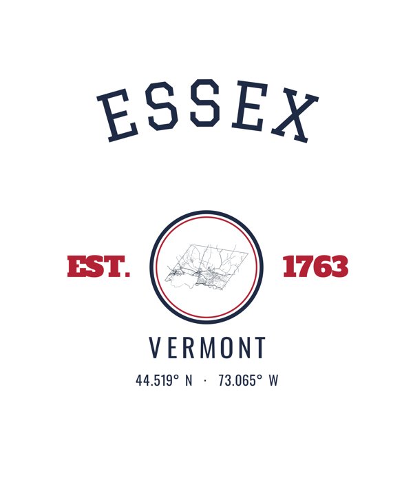 Essex Hometown Ornament artwork detail