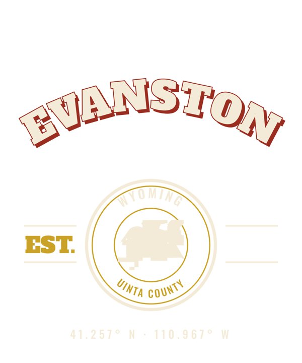 Evanston Est. Tee artwork detail