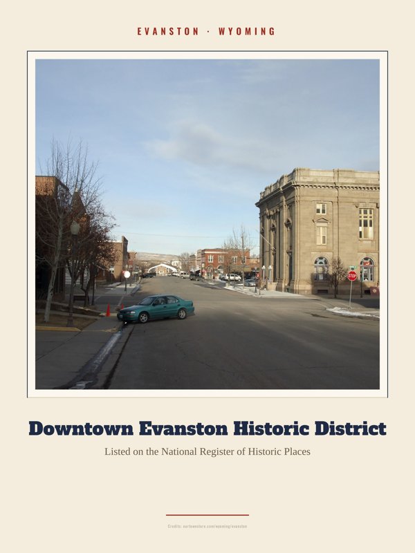 Evanston Downtown Evanston Historic District Landmark Print artwork detail