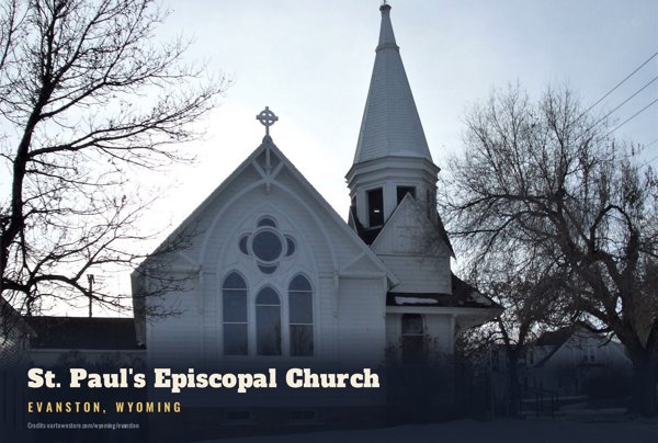 Evanston St. Paul's Episcopal Church Postcard artwork detail