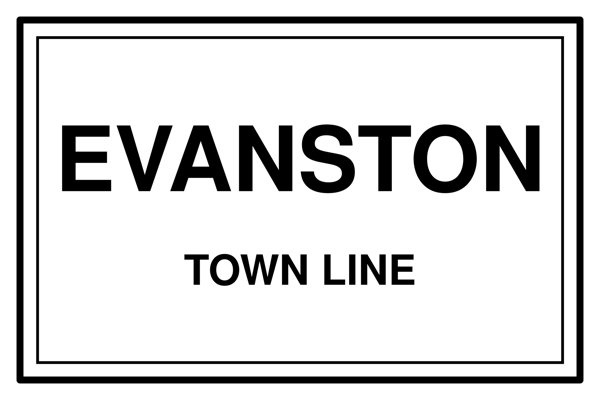 Evanston Town Line Mug artwork detail