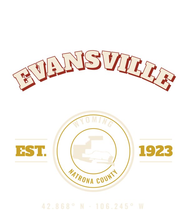 Evansville Est. Tee artwork detail