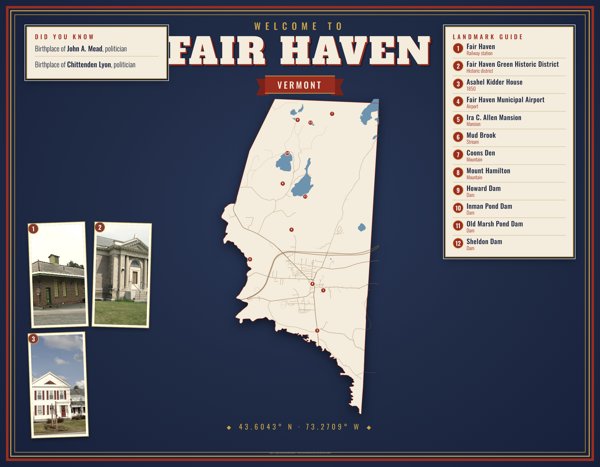 Fair Haven Map Placemat artwork detail