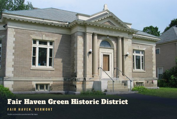 Fair Haven Fair Haven Green Historic District Postcard artwork detail