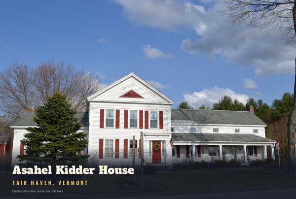 Fair Haven Asahel Kidder House Postcard artwork detail