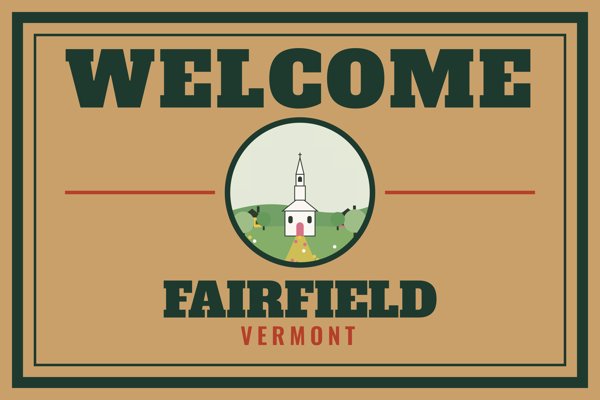 Fairfield Welcome Doormat artwork detail