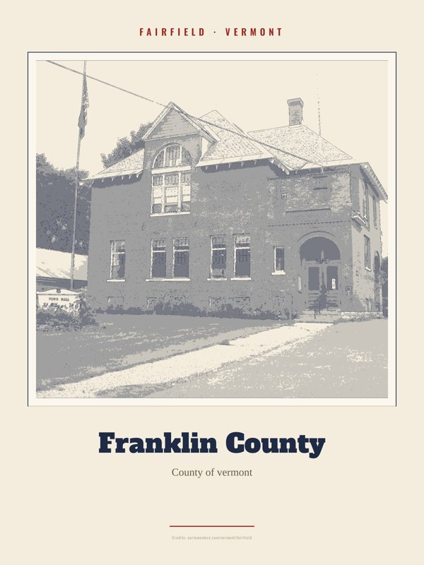 Fairfield Franklin County Landmark Print artwork detail