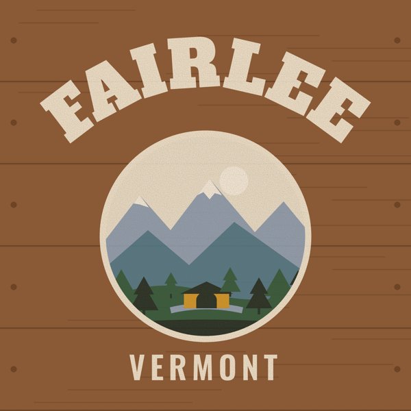 Fairlee Hometown Wood Sign artwork detail
