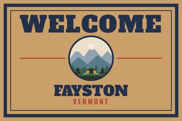 Fayston Welcome Doormat artwork detail