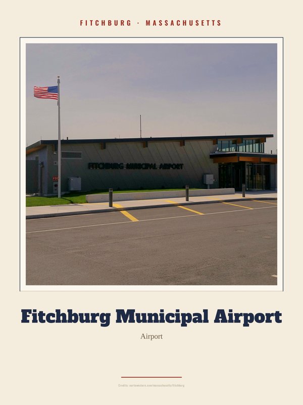 Fitchburg Fitchburg Municipal Airport Landmark Print artwork detail