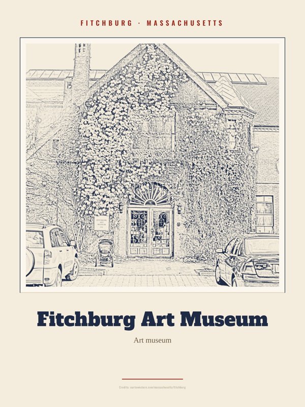 Fitchburg Fitchburg Art Museum Landmark Print artwork detail