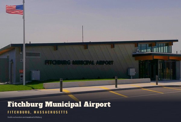Fitchburg Fitchburg Municipal Airport Postcard artwork detail