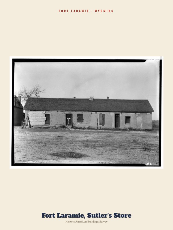 Fort Laramie Fort Laramie, Sutler's Store Archive Print artwork detail
