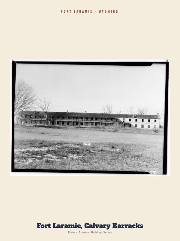 Fort Laramie Fort Laramie, Calvary Barracks Archive Print artwork detail