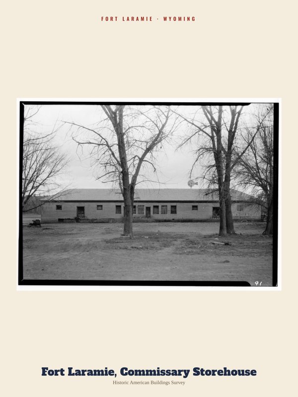 Fort Laramie Fort Laramie, Commissary Storehouse Archive Print artwork detail