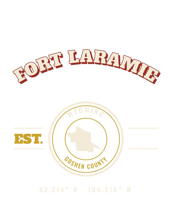 Fort Laramie Est. Tee artwork detail