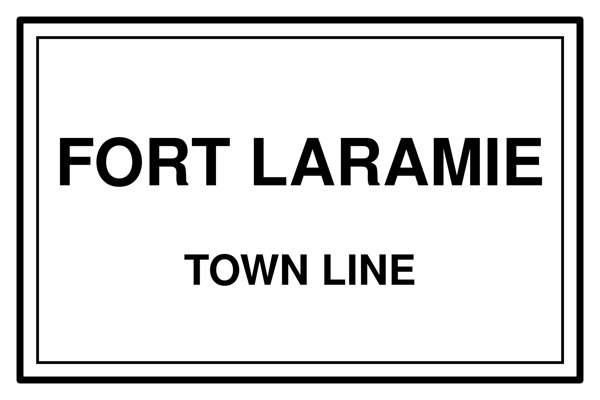 Fort Laramie Cork Coaster artwork detail