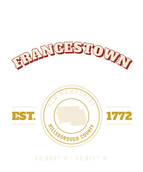 Francestown Est. Tee artwork detail