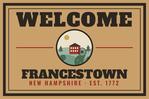 Francestown Welcome Doormat artwork detail