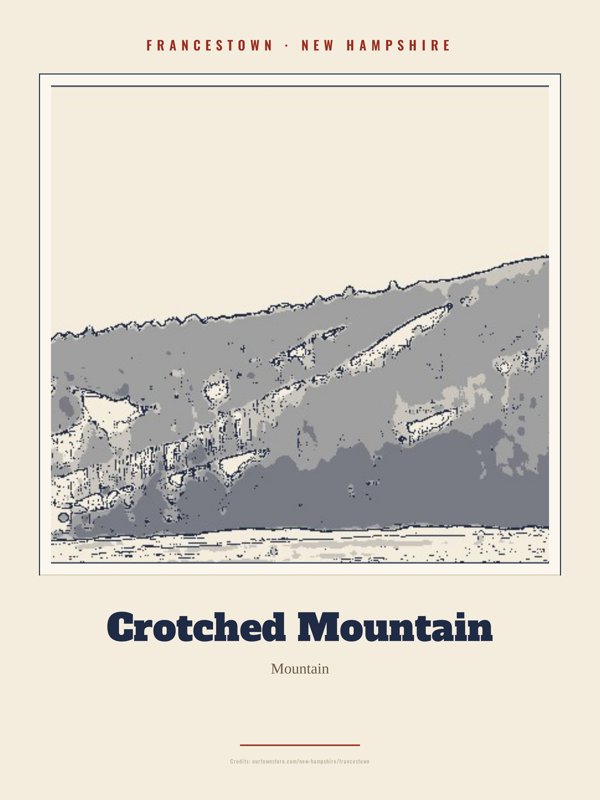 Francestown Crotched Mountain Landmark Print artwork detail