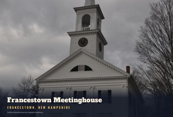 Francestown Francestown Meetinghouse Postcard artwork detail