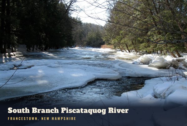 Francestown South Branch Piscataquog River Postcard artwork detail