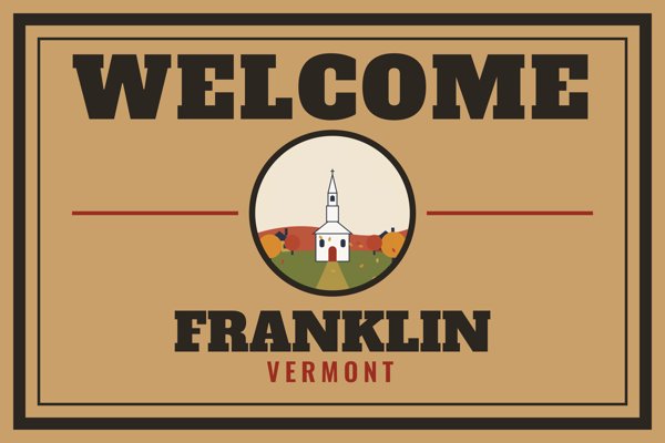 Franklin Welcome Doormat artwork detail