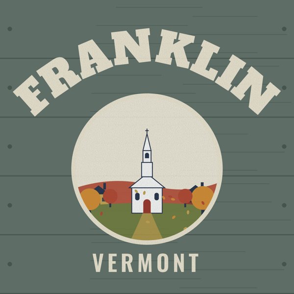 Franklin Hometown Wood Sign artwork detail