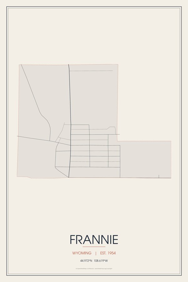 Frannie Street Map Poster · Linen artwork detail