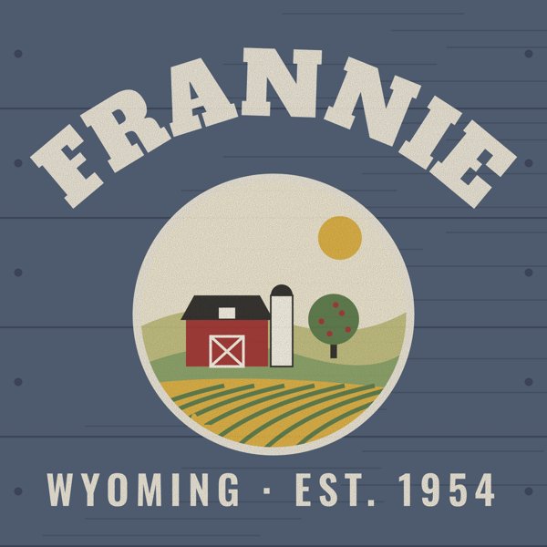 Frannie Hometown Wood Sign artwork detail