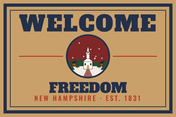 Freedom Welcome Doormat artwork detail