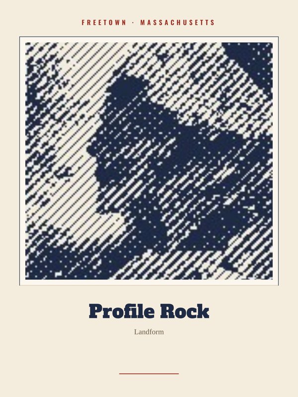 Freetown Profile Rock Landmark Print artwork detail