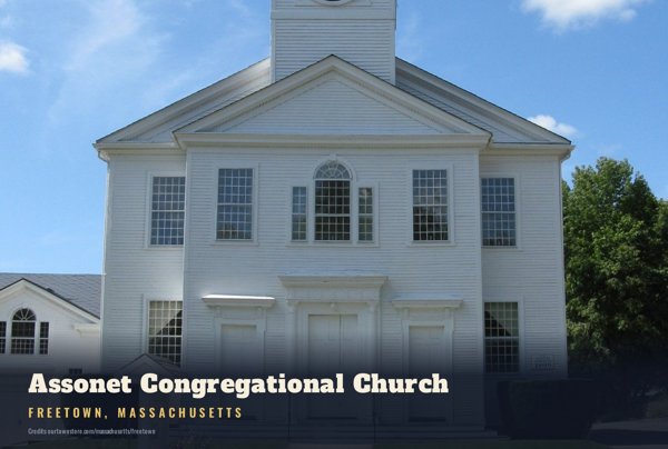 Freetown Assonet Congregational Church Postcard artwork detail