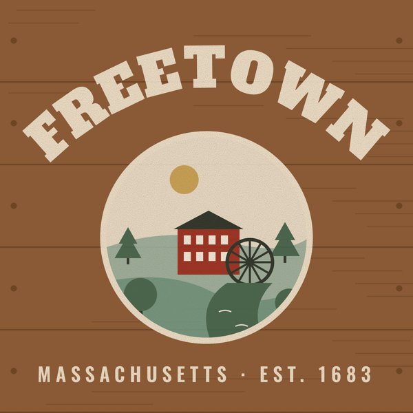 Freetown Hometown Wood Sign artwork detail