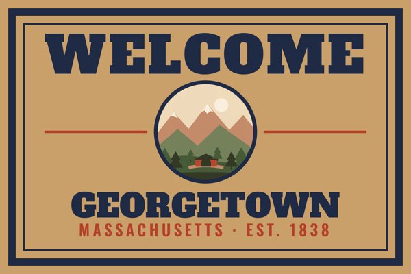 Georgetown Welcome Doormat artwork detail