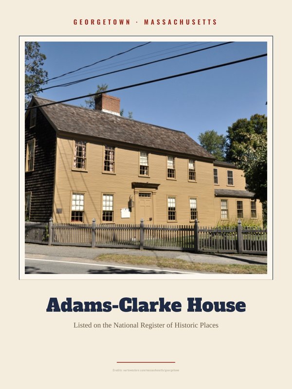 Georgetown Adams-Clarke House Landmark Print artwork detail