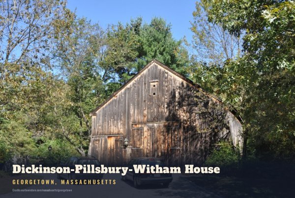 Georgetown Dickinson-Pillsbury-Witham House Postcard artwork detail
