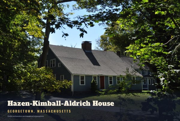 Georgetown Hazen-Kimball-Aldrich House Postcard artwork detail