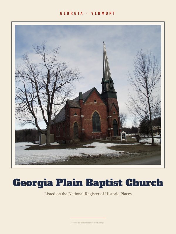 Georgia Georgia Plain Baptist Church Landmark Print artwork detail
