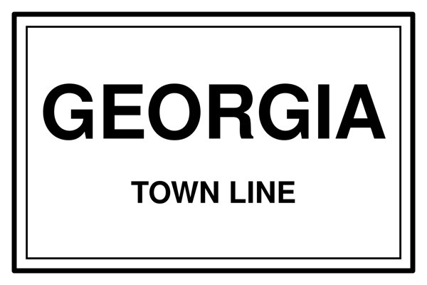 Georgia Town Line Mug artwork detail