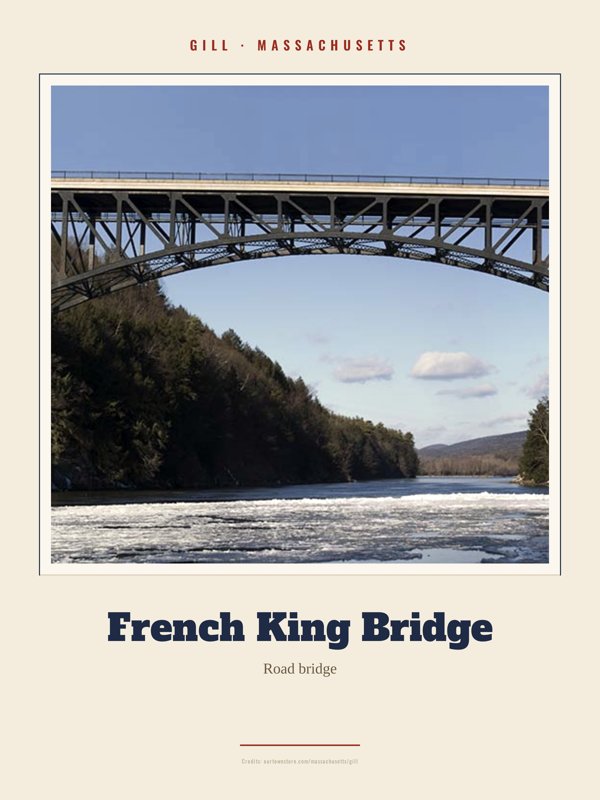 Gill French King Bridge Landmark Print artwork detail