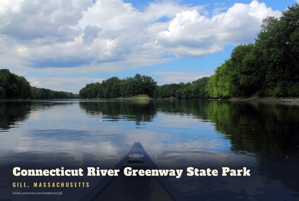 Gill Connecticut River Greenway State Park Postcard artwork detail