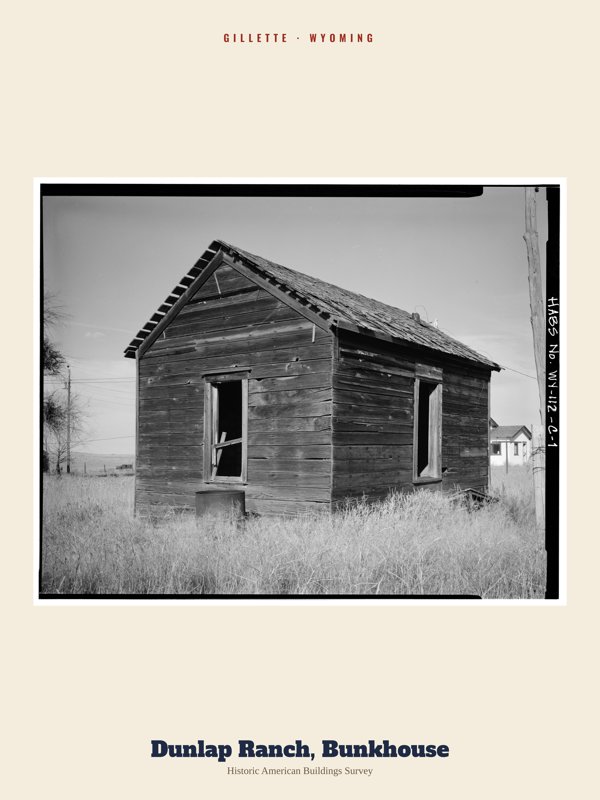 Gillette Dunlap Ranch, Bunkhouse Archive Print artwork detail