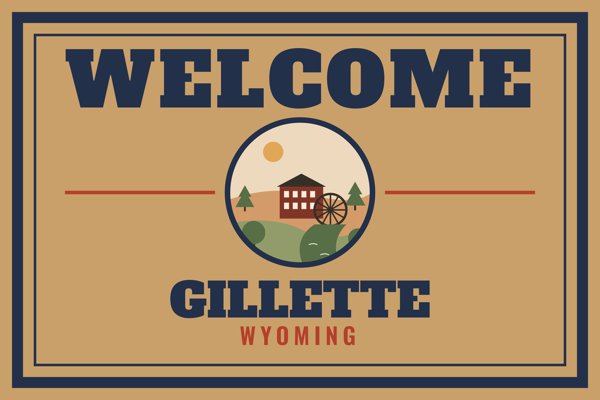 Gillette Welcome Doormat artwork detail