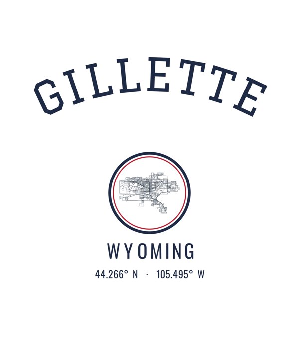 Gillette Hometown Ornament artwork detail