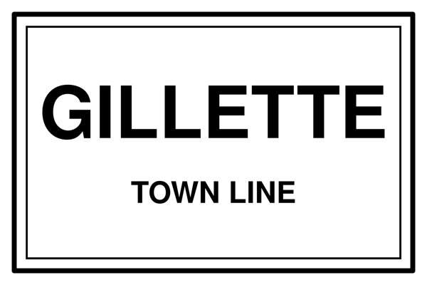 Gillette Town Line Mug artwork detail