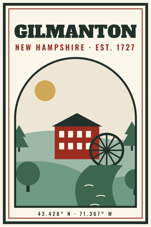 Gilmanton Garden Flag artwork detail